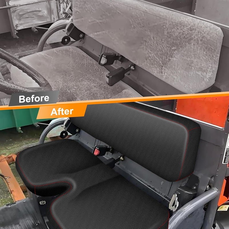 BORDAN RTV Waterproof Seat Cover for Kubota RTV 400 & RTV 500, 1680D Heavy Duty Seat Covers for Kubota Tractor UTV Outdoor Seat Cover Set Full Protection, Black (2 PCS) - Image 3
